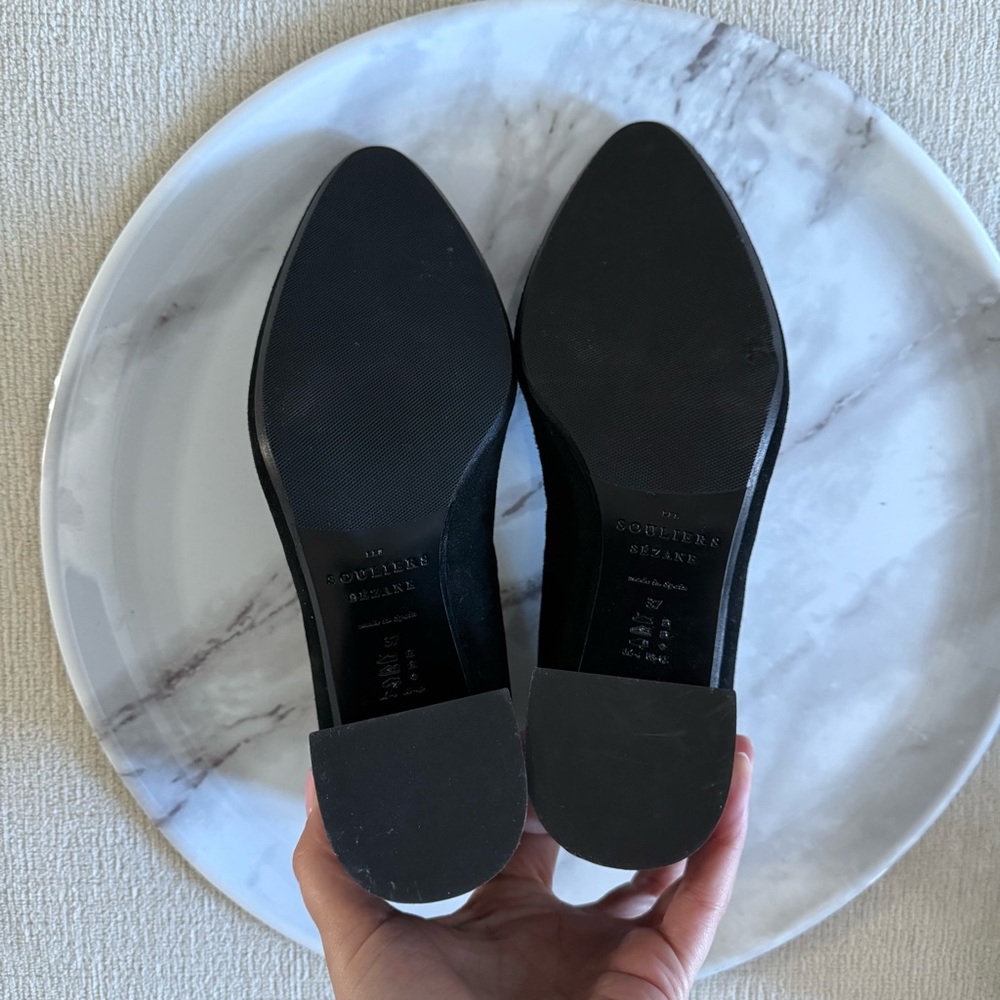 Sezane Alice High Heels Black Suede Size 37 - Picture 6 of 6